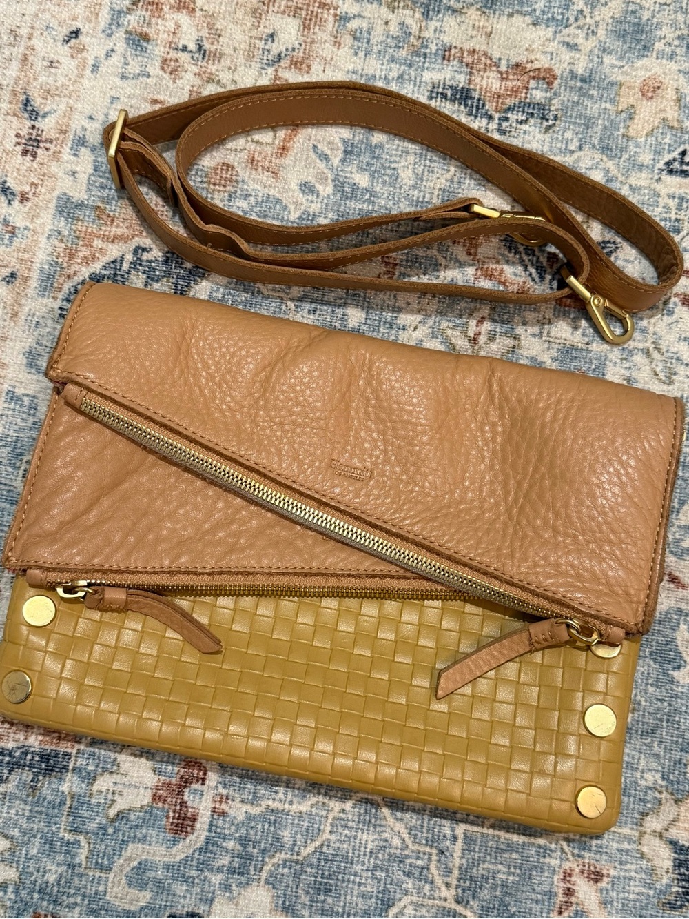 HAMMITT Dillon Medium Toast Tan Weave - EUC